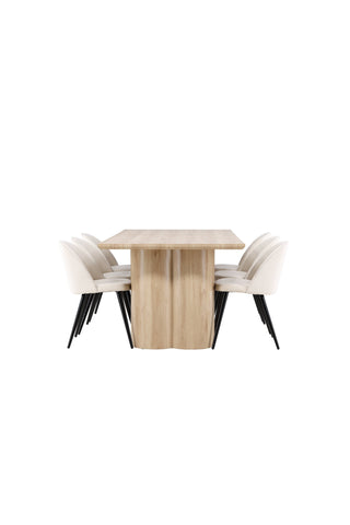 Olivia Dining Table with Velvet Dining Chair