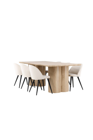 Olivia Dining Table with Velvet Dining Chair