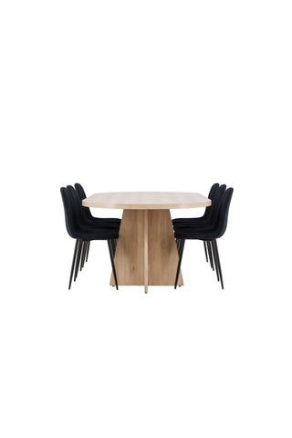 Bootcut Dining Table with Polar Dining Chair