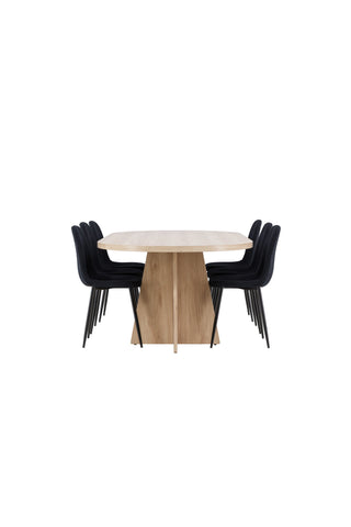 Bootcut Dining Table with Polar Dining Chair