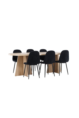 Bootcut Dining Table with Polar Dining Chair