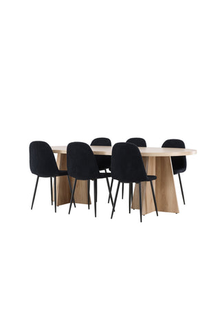 Bootcut Dining Table with Polar Dining Chair