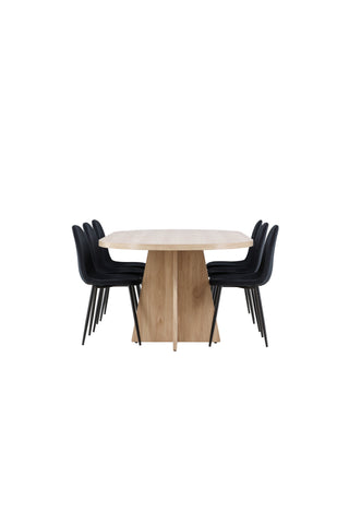 Bootcut Dining Table with Polar Dining Chair