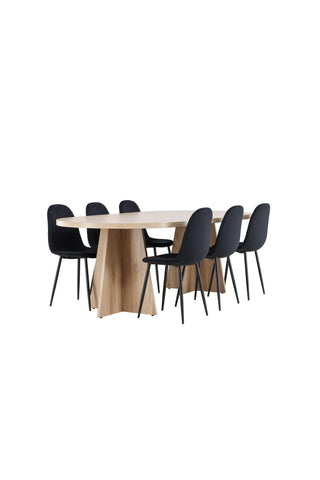 Bootcut Dining Table with Polar Dining Chair