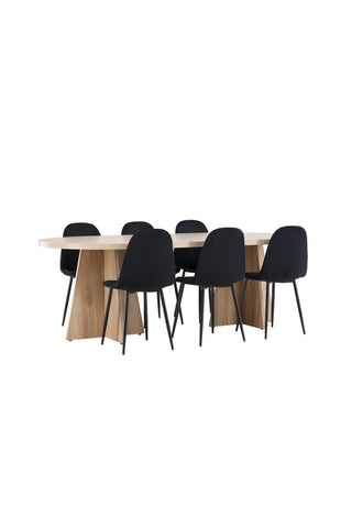 Bootcut Dining Table with Polar Dining Chair