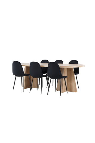 Bootcut Dining Table with Polar Dining Chair