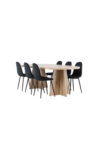 Bootcut Dining Table with Polar Dining Chair