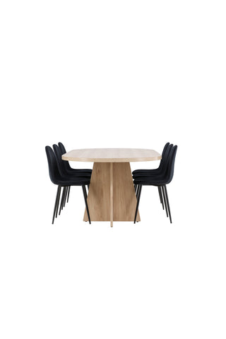 Bootcut Dining Table with Polar Dining Chair