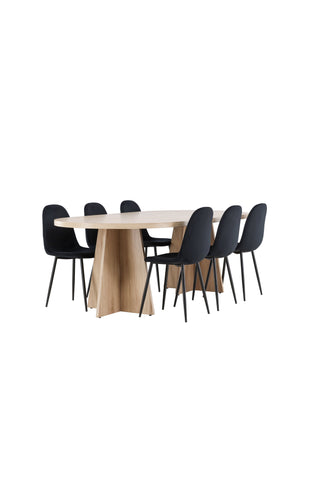 Bootcut Dining Table with Polar Dining Chair