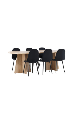 Bootcut Dining Table with Polar Dining Chair