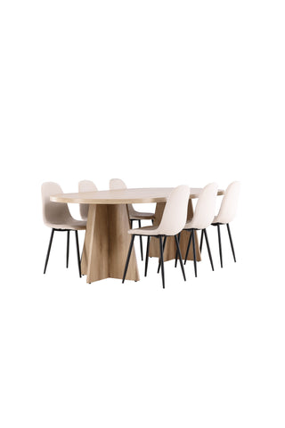 Bootcut Dining Table with Polar Dining Chair