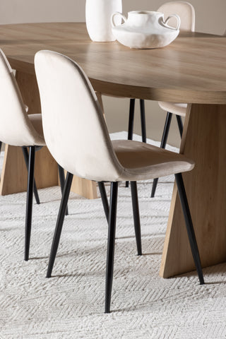 Bootcut Dining Table with Polar Dining Chair