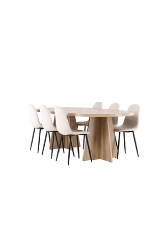 Bootcut Dining Table with Polar Dining Chair