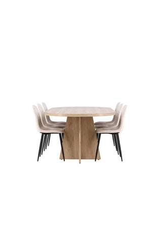 Bootcut Dining Table with Polar Dining Chair