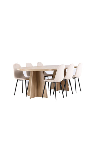 Bootcut Dining Table with Polar Dining Chair