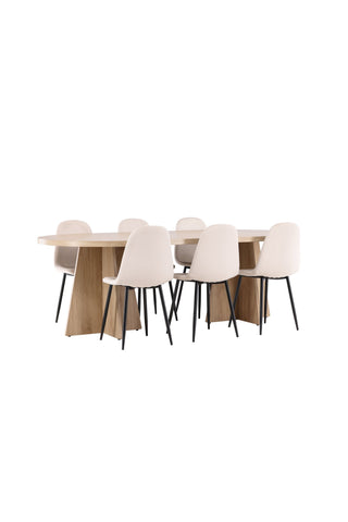 Bootcut Dining Table with Polar Dining Chair