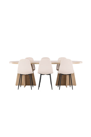 Bootcut Dining Table with Polar Dining Chair