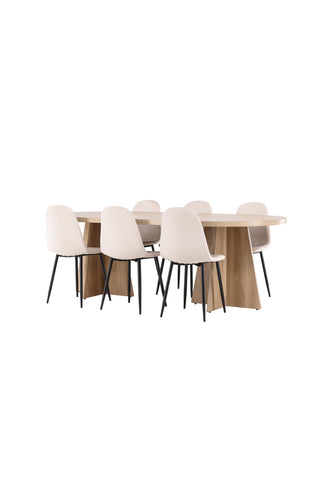 Bootcut Dining Table with Polar Dining Chair