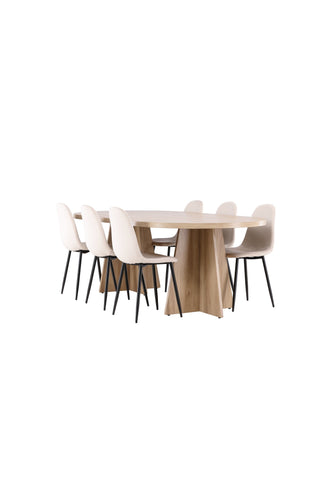 Bootcut Dining Table with Polar Dining Chair