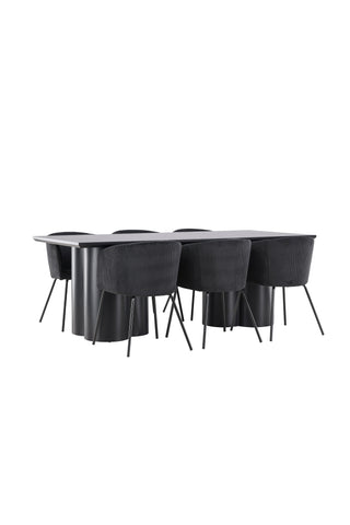 Olivia Dining Table with Berit Dining Chair