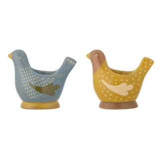 Birdy Egg Cup, Blå, Stengods