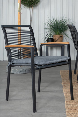 Venture Home Bois Matbord 205*90cm - Svarta Ben / Acacia +Dallas Dining Chair_6