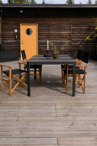 Venture Home Togo - Matbord- Svart / Teak - Allu / Teak - 150*100 _1+ Marion - Redaktörsstol- Natur / Svart - Acacia - _4