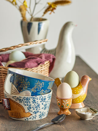 Birdy Egg Cup, Blå, Stengods